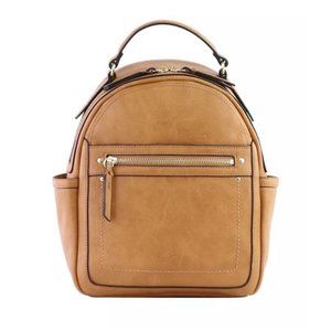 INC International Concepts Riverton faux-leather small women's backpack - CAMEL